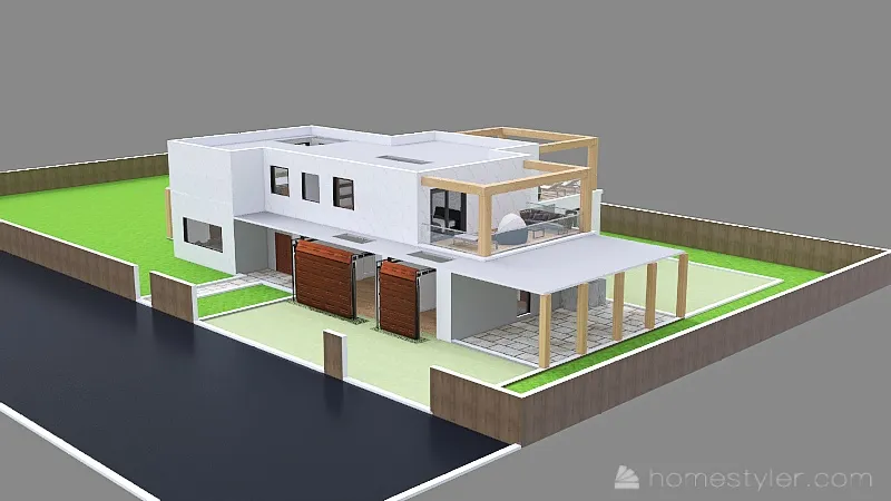 Dom i działka  - ver. 2 3d design renderings