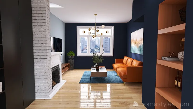 Rotterdam living room furniture 3d design renderings