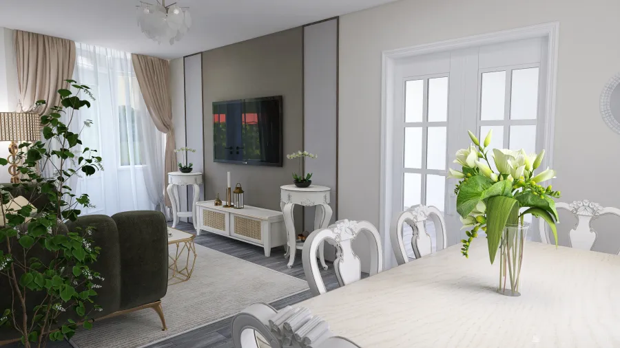 Living room Mariana Stefan 3d design renderings