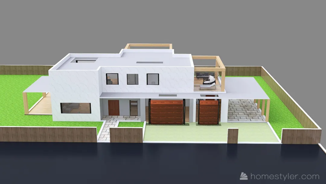 Dom i działka  - ver. 4 3d design renderings