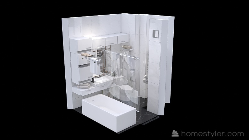 #HSDA2021ResidentialSnow-white bathroom 3d design picture 4.97