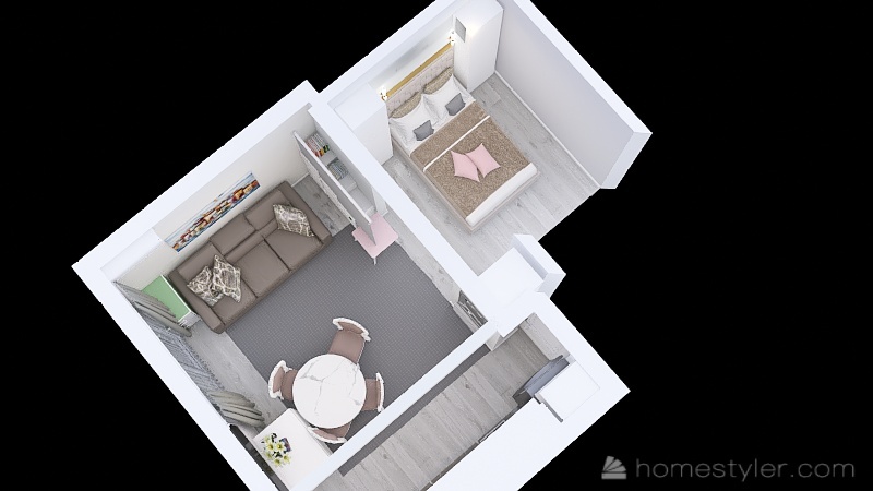 dormitor 2 dulapuri 3d design renderings