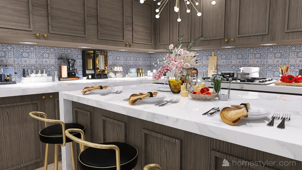 Dining/Kitchen 3d design renderings