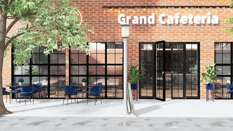 GRAND CAFETERIA 3d design renderings