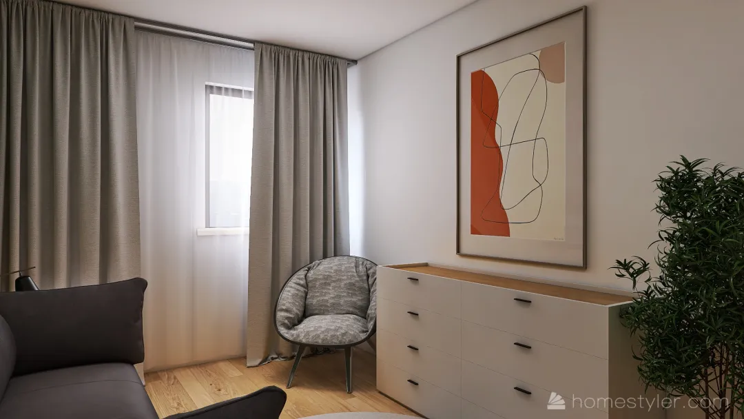 Chambre d'amis 3d design renderings