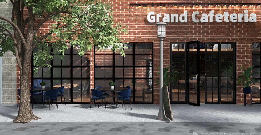 GRAND CAFETERIA 3d design renderings