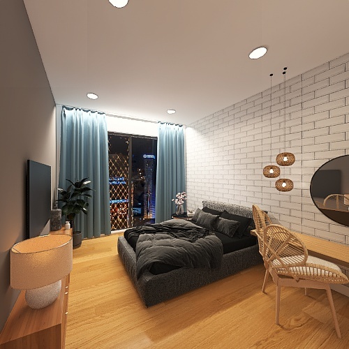 sypialnia gościnna 3d design renderings