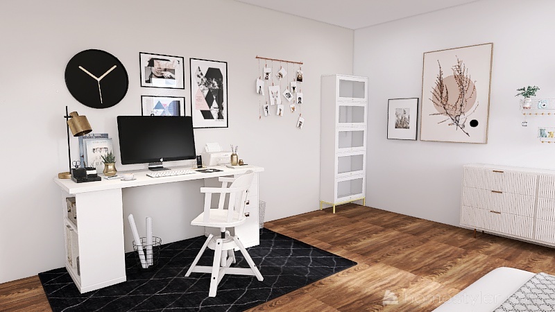 White School Dorm 3d design renderings