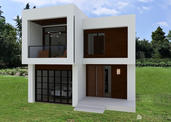 A Single House Design Rendering