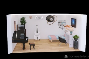 Aesthetic Fun Bedroom:) Design Rendering
