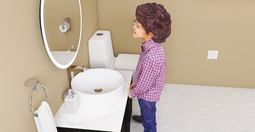 Second Bathroom 3d design renderings