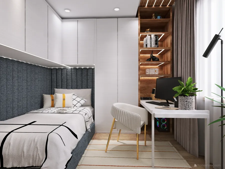 Teen Bedroom Idea 3d design renderings