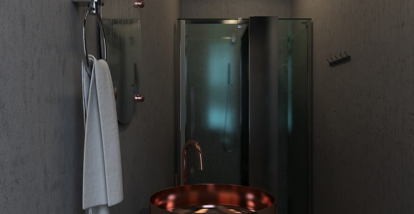 Bathroom & Kitchenette 3d design renderings