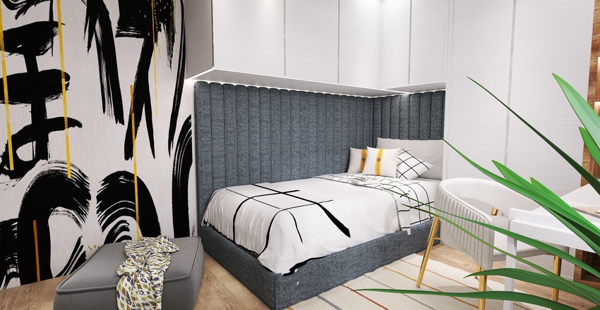 Teen Bedroom Idea 3d design renderings