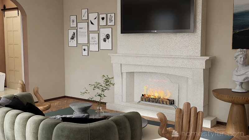5 Wabi Sabi Empty Room 3d design renderings