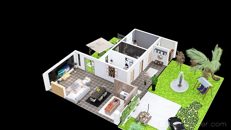 Casa das Tias 3d design renderings