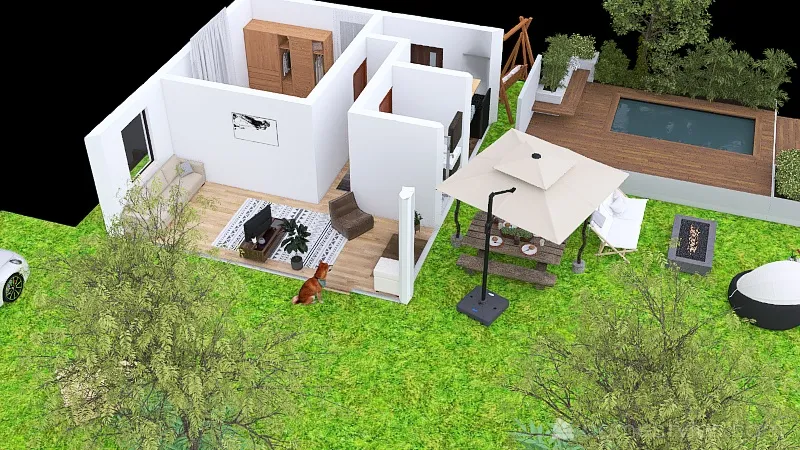 The little house 3d design renderings