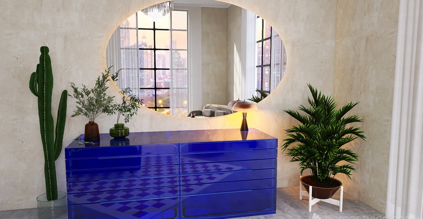 retro brown flat 3d design renderings