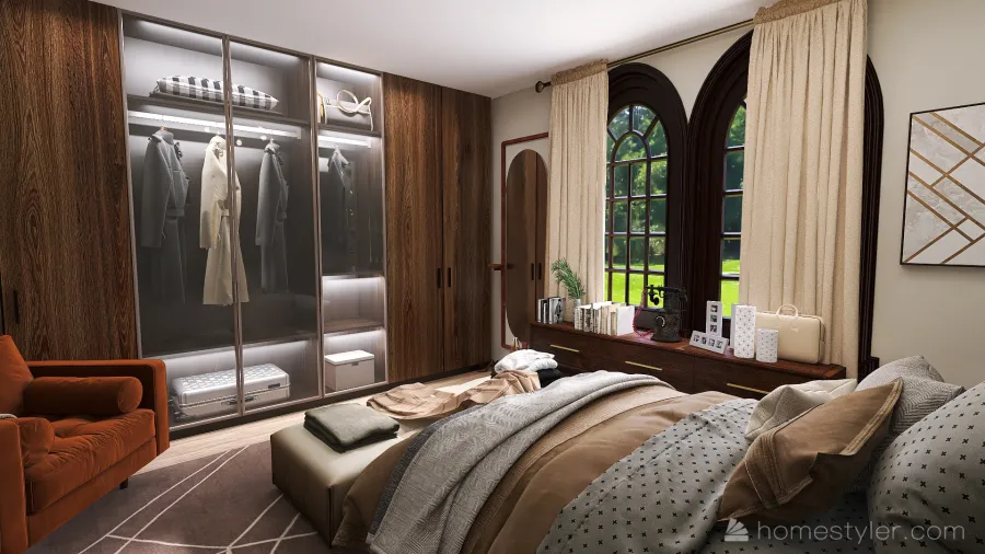 2 bedroom house 3d design renderings