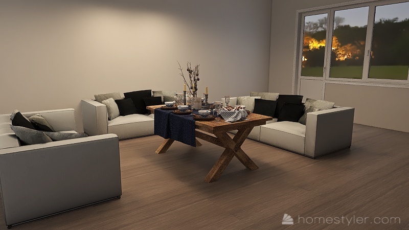 5 Wabi Sabi Empty Room 3d design renderings