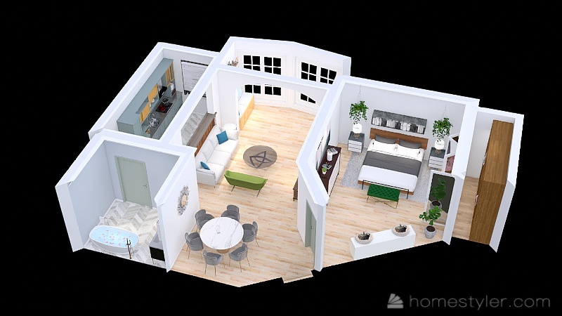 Kiner -  Final Project Apartment Floorplan 3d design picture 81.01