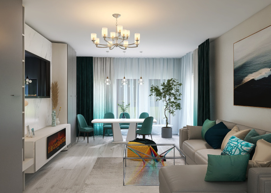 Living-room, Fam Bulgaru Design Rendering