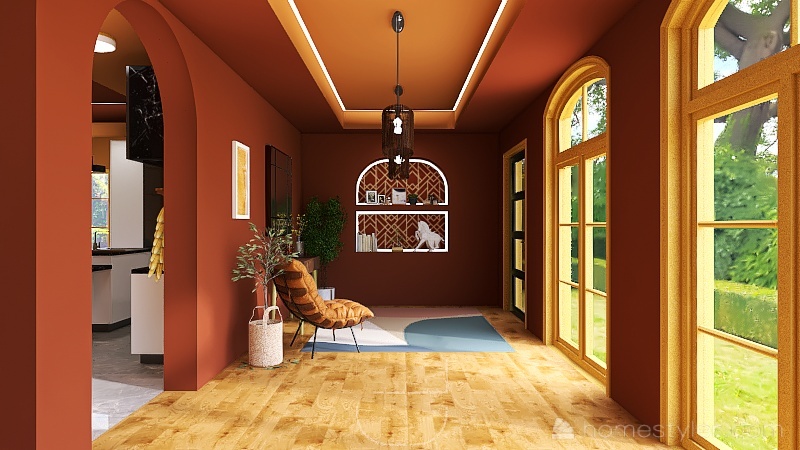 Orange 3d design renderings