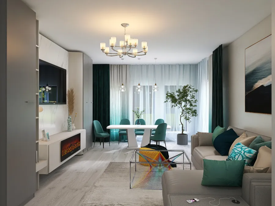 Living-room, Fam Bulgaru 3d design renderings