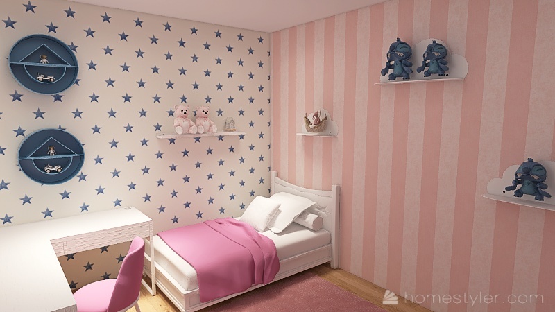 Soba za devojcice 3d design renderings