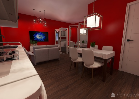 Red Tiny Home Design Rendering
