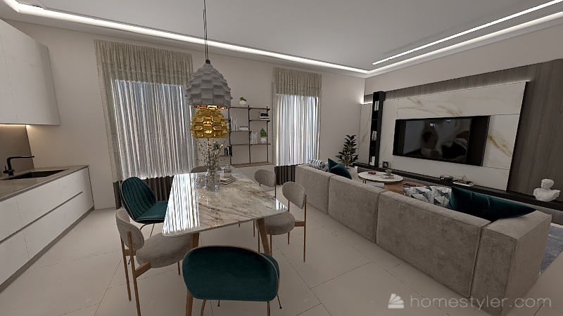 Casa Vincenzo e Maria 2 3d design renderings