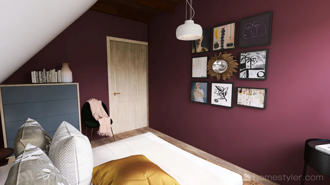 Guest bedroom 2 3d design renderings
