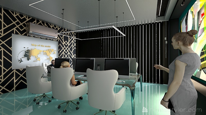 #HSDA2021Commercial - Conference Room w/ Pantry 3d design renderings