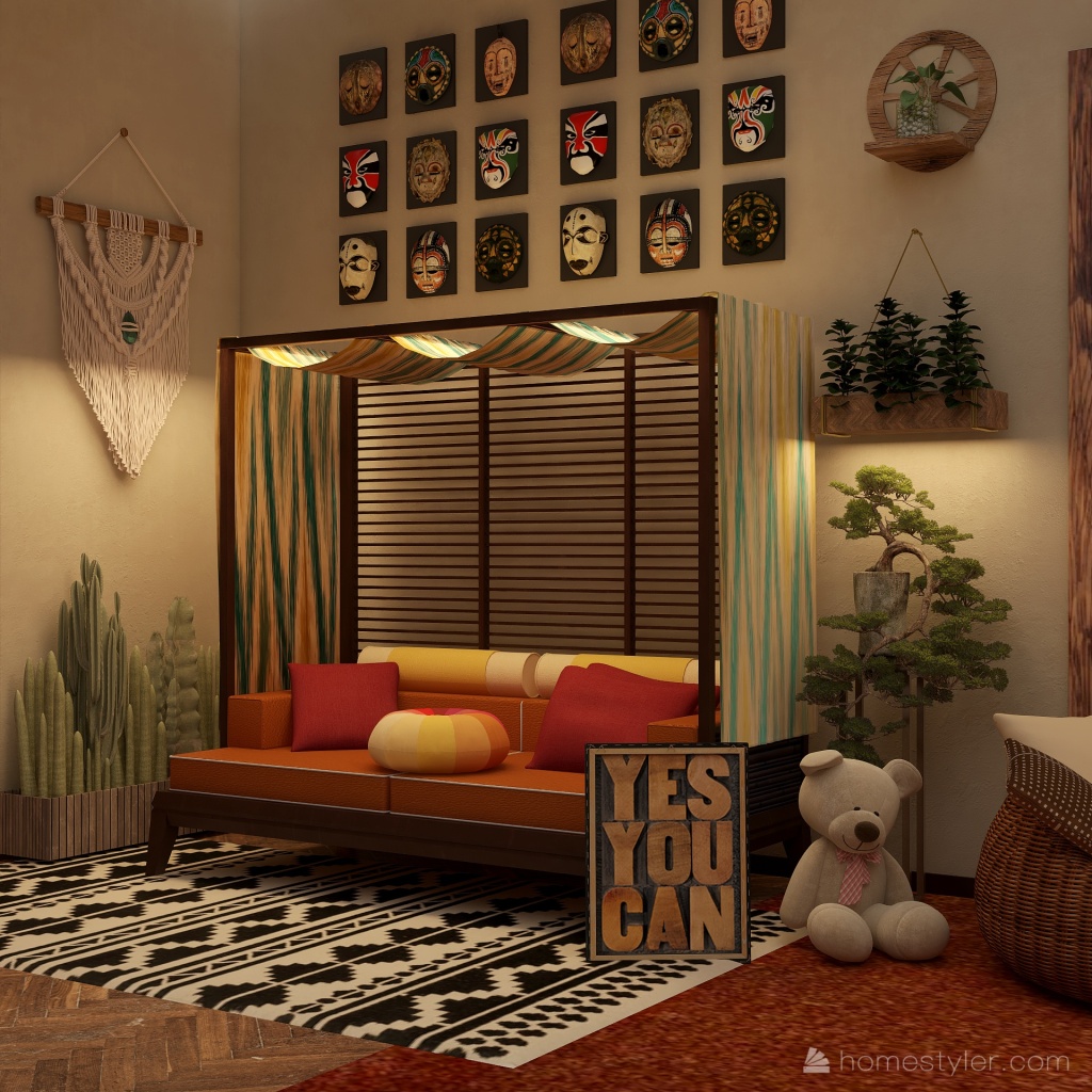 Bohemian Room 3d design renderings