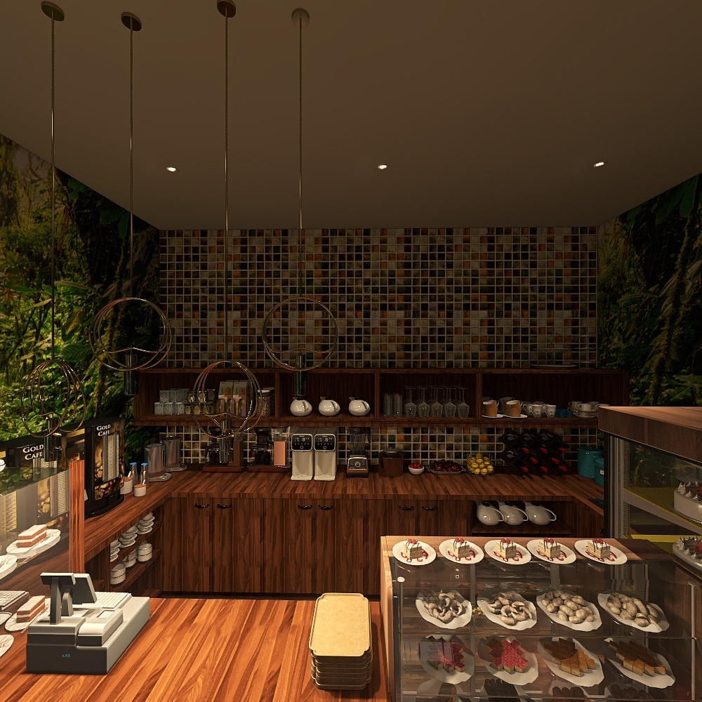 Cafe2 3d design renderings