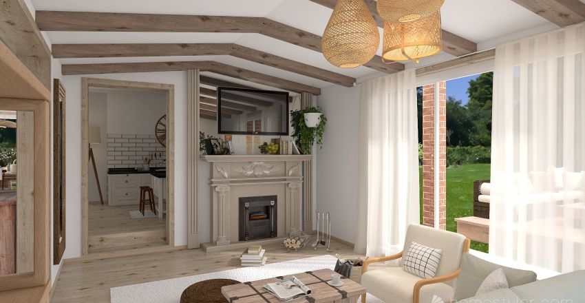 Cozy Farmhouse 3d design renderings