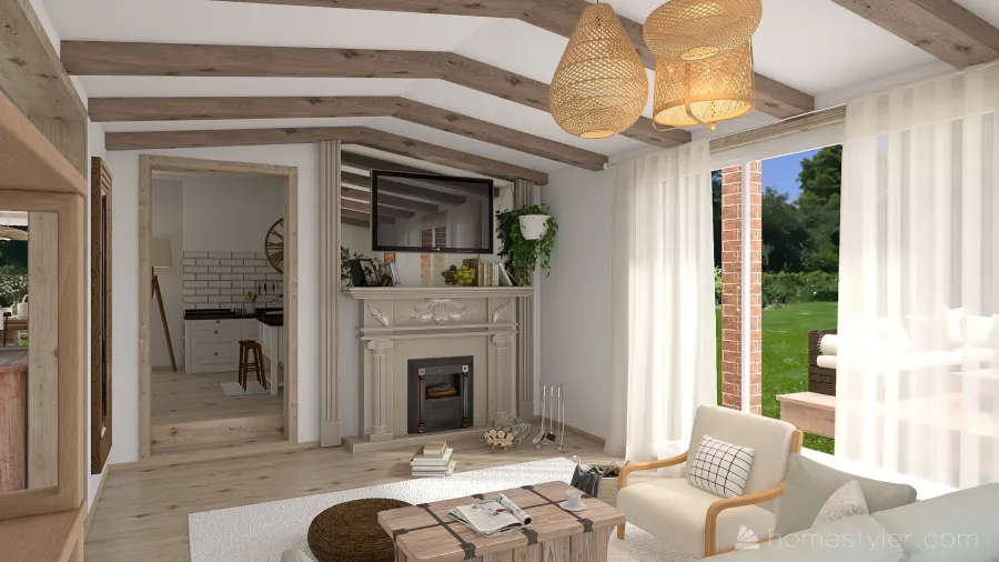 Cozy Farmhouse 3d design renderings
