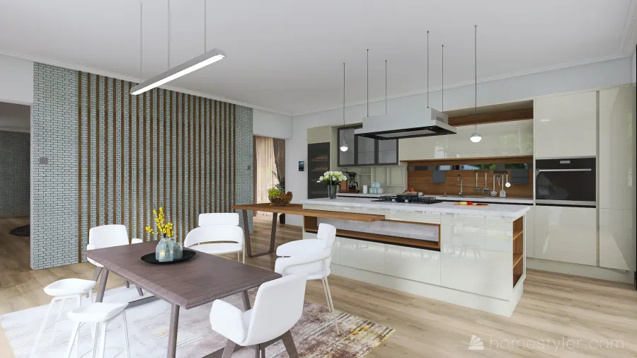 Modern Kitchen 3d design renderings