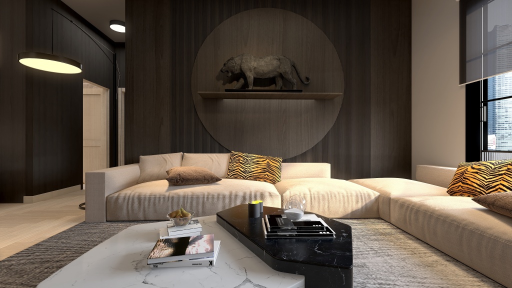#TShapedContest- Pequeño apartamento 3d design renderings