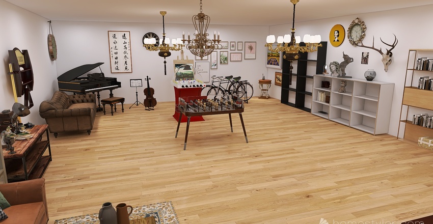 Antuiques Store 3d design renderings