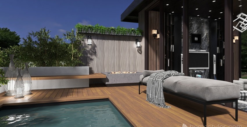 Modern A Bachelor's Tiny Home 3d design renderings