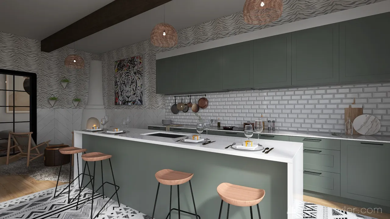 Kitchen 3d design renderings