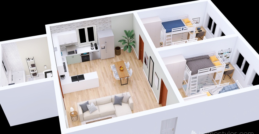 Lilian's Dormitory 3d design renderings