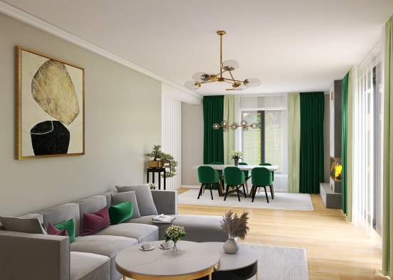Living-room Targu-Neamt Design Rendering