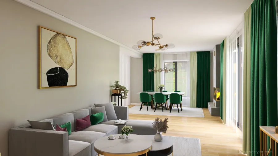 Living-room Targu-Neamt 3d design renderings