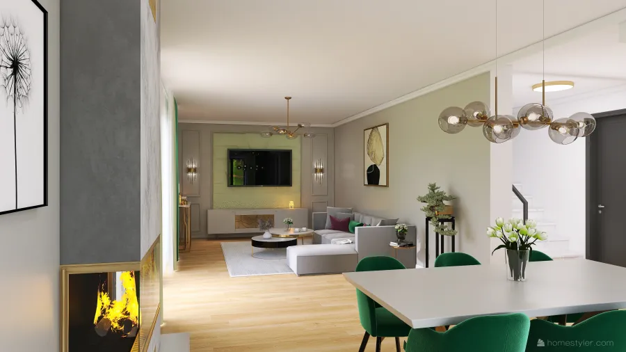Living-room Targu-Neamt 3d design renderings