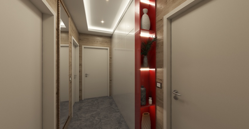 Modern Corridor 3d design renderings