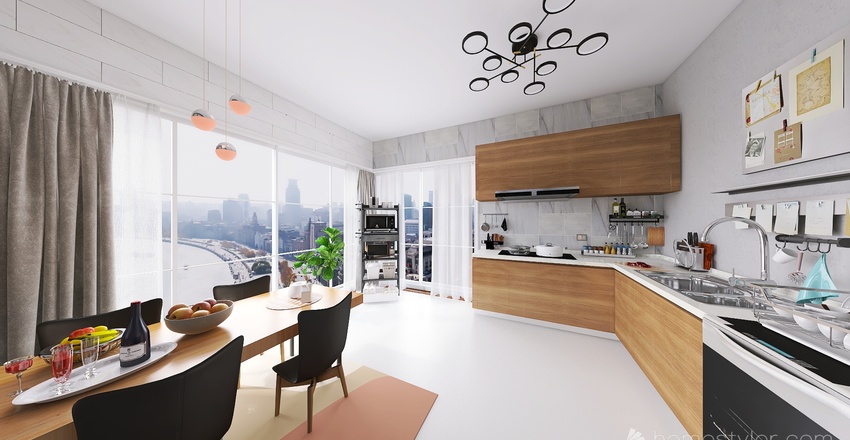 Living and Dining Room 3d design renderings