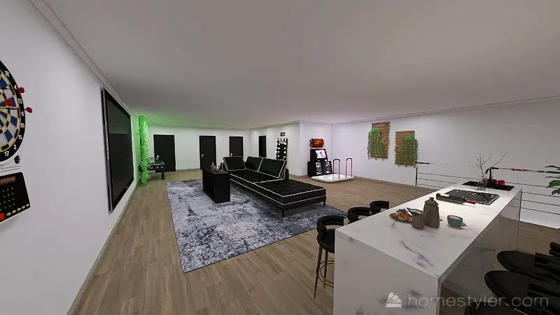 Living Room 2 3d design renderings