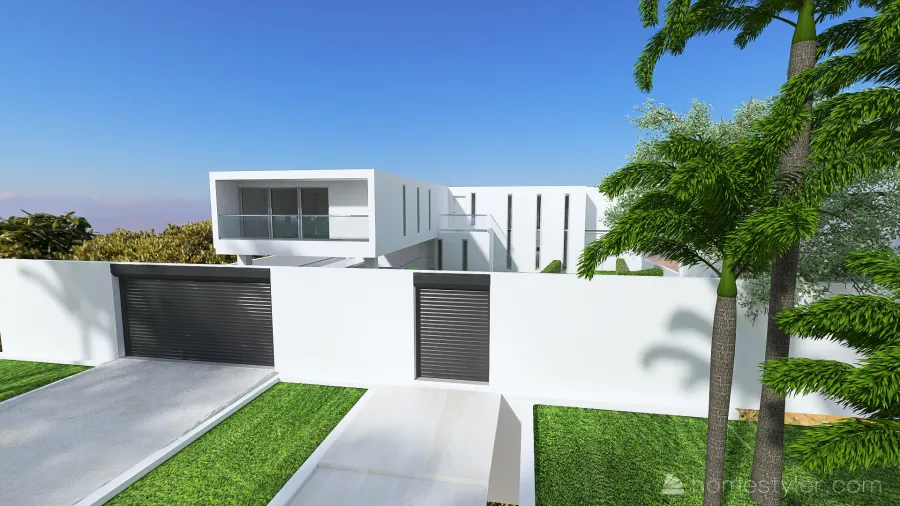 Unevenness  White Mansion 3d design renderings